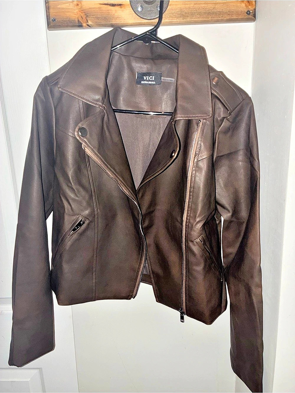 VICI Women's Brown Moto Jacket Like New